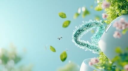 Wall Mural - A futuristic medical device performing a complex procedure, showcasing the potential of biotechnology for healthcare.