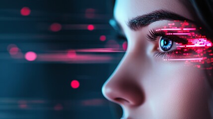 Wall Mural - A futuristic interface displaying a personalized AI assistant, illustrating the potential of AI to enhance daily life.