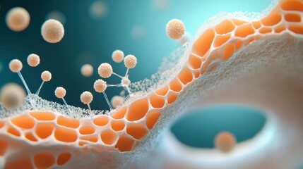 Wall Mural - A microscopic image of a nano engineered material, illustrating the precision and complexity of nanotechnology.