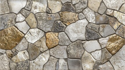 Poster - Stunning stone wall with rough texture, perfect for interior and exterior decoration. Natural and rustic feel, ideal for any space