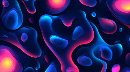 Abstract liquid bubbles seamless pattern dark blue lava lamp effect vector illustration. Lava Lamp. Illustration