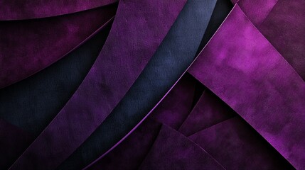 Luxurious purple velvet fabric strips are intertwined and creating a captivating abstract composition. The interplay of light and shadow on the textured surface adds depth and dimension to the design