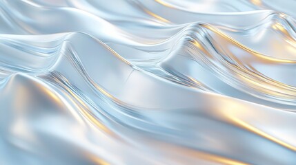 Poster - Mesmerizing abstract background with flowing metallic silver liquid, creating waves and ripples reflecting light. Perfect for modern creations