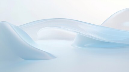 Poster - Abstract background with smooth blue waves forming an elegant and modern design. Perfect for projects related to technology, science, or art