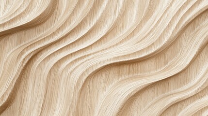 Poster - Abstract background featuring a light wood texture with a seamless wavy pattern, creating a sense of depth and movement