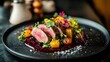 © Eliza - kaczka, pieczona, żurawina, sos, elegancja, fine dining, jesień, mięso, luksus, restauracja, kulinaria, talerz, mikroliście, dekoracja, danie główne, gastronomia, premium, wykwintne, tekstura, miękkoś