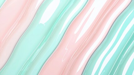 Poster - Abstract background featuring pink and green paint flowing together creating a mesmerizing and visually appealing pattern
