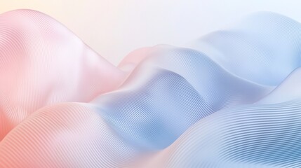 Poster - Abstract background with smooth lines creating a wavy surface, morphing from pink to blue, perfect for a digital background or wallpaper