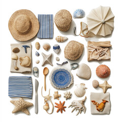 Sticker - Beach Items Isolated