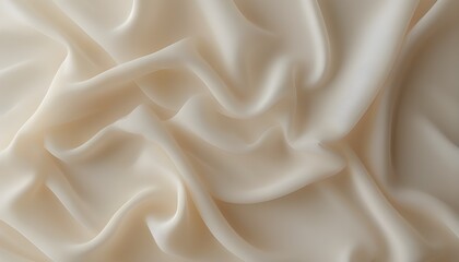 Elegant ivory fabric flowing in soft, graceful folds creates a serene abstract background