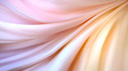 Poster - Soft pastel fabric drapes in gentle waves, creating an elegant texture ideal for fashion and design projects