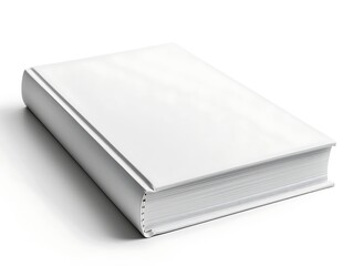 Wall Mural - blank white book isolated on white background. 3d illustration.