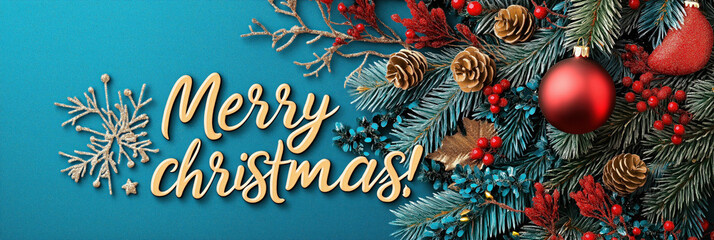 Merry Christmas Text Banner