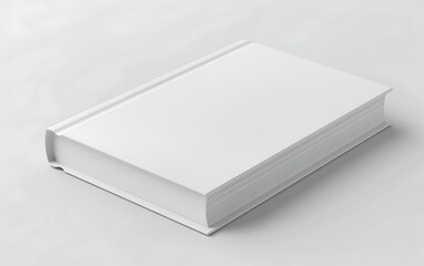 Wall Mural - blank white book isolated on white background. 3d illustration.