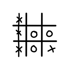 Hand Drawn Tic Tac Toe Game