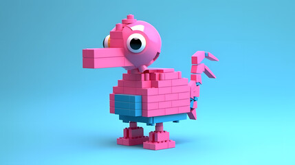 Poster - Flamingo Toy 3d cartoon