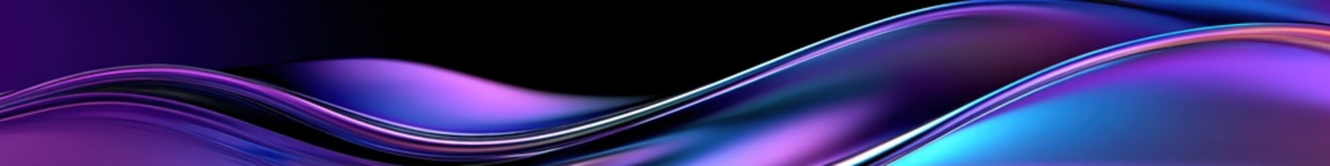 Vibrant glowing purple and blue waves, abstract neon light trails, dynamic flowing energy, smooth curving lines, luminous electric colors, dark background, futuristic aesthetic, digital art, motion bl