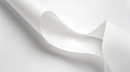 Wall Mural - Abstract White Paper Fold