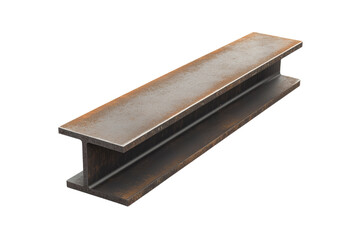 Poster - Isolated steel beam, industrial architectural element, minimalist design,Isolated on transparent background.