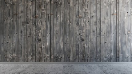 Sticker - Wooden Wall and Concrete Floor Background