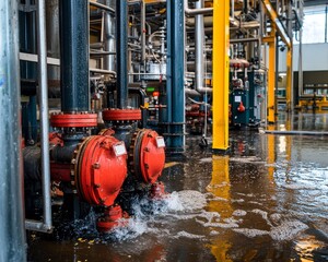 Disaster Strikes - Fire Pump Failure in Industrial Facility Leads to Valves Cracking, Causing Flooding with No Personnel Present