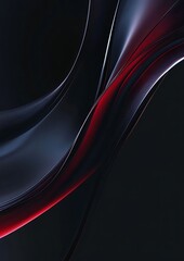 Poster - Abstract background with flowing lines in shades of blue, red, and white on a black background.