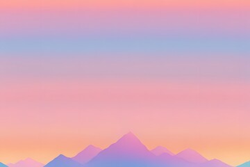 Wall Mural - Gradient inspired by sunrise over the mountains with light pink orange and blue hues, Ai Generated