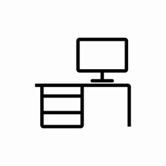Poster - icon vector sign desktop work