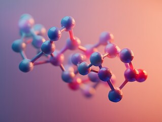 Wall Mural - abstract molecular structure - science illustration