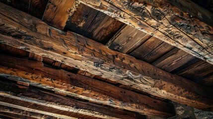 Sticker - Rustic Wooden Ceiling