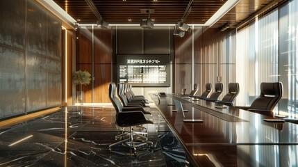 Wall Mural - Modern Conference Room with Large Window