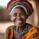 Portrait of happy african eldery woman