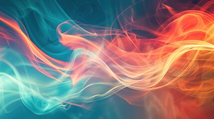 Poster - Abstract Smoke Waves in Vibrant Colors