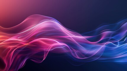 Poster - Abstract Flowing  Waves of Light