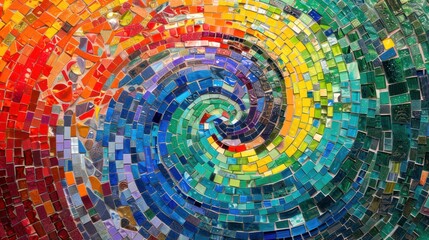 Canvas Print - Colorful Mosaic Art