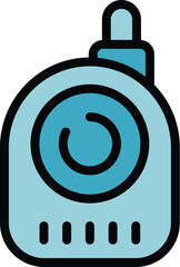 Poster - This simple icon features a blue walkie talkie with an antenna, representing communication and connectivity
