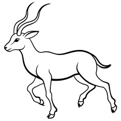 Wall Mural - Graceful Antelope in Motion Vector Art