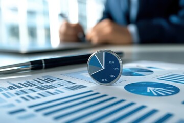 Poster - Business analysis with graphs and charts for effective decision-making.
