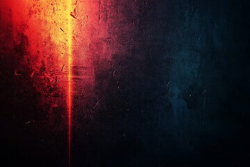 Canvas Print - Abstract Dark Red and Blue Background with Light Leak