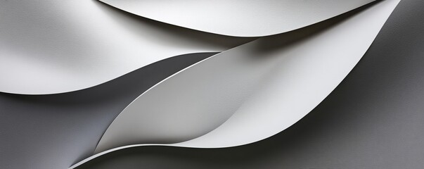 Abstract composition of smooth, intertwined paper shapes creating a serene and elegant visual narrative.