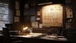 © Khalil - Detective office interior with evidence board on wall