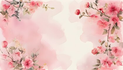 Wall Mural - gentle light pink watercolor backdrop for soft and sweet designs