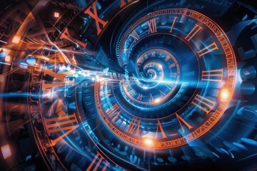Fototapete - A mesmerizing cosmic vortex with swirling colors, intricate patterns, and celestial elements captured in deep space