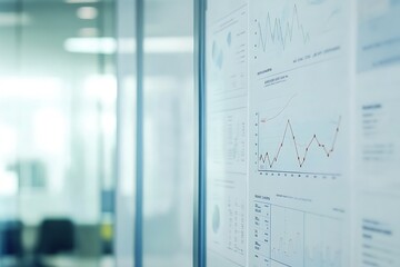 Poster - Charts and Graphs on a Whiteboard in an Office