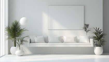 Wall Mural - Minimalist Search Bar with Clean White Background and Simple Design Elements