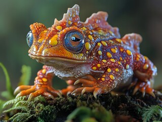 Canvas Print - Vibrant Rainforest Frog: Close-Up Photography