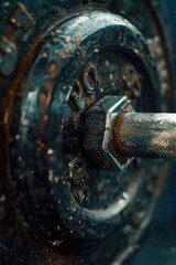 Close-up shot of a rusty metal object