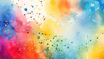 Wall Mural - Vibrant Abstract Watercolor Splash in Vivid Hues