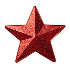 red star isolated on white