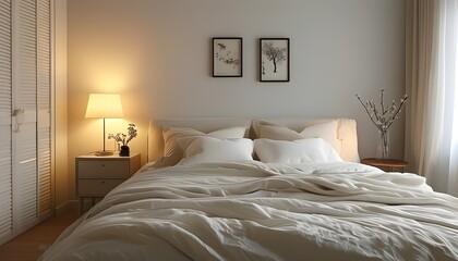 Wall Mural - Serene Bedroom Oasis Bathed in Natural Light